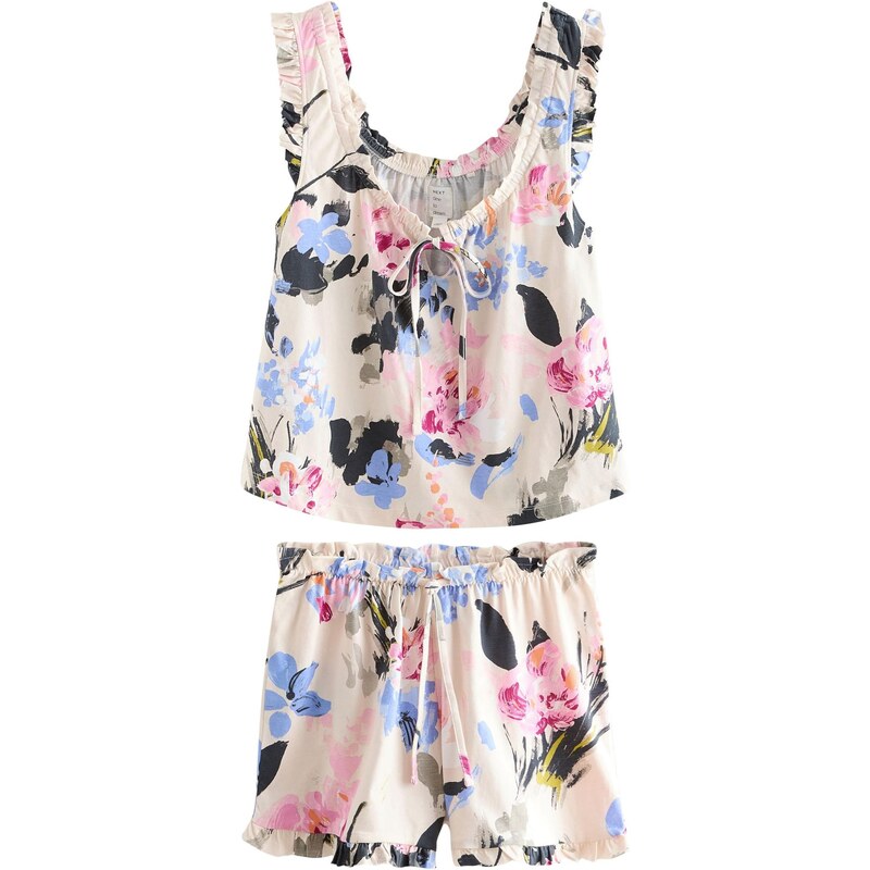 Next Pyžamo krémová / kaki / tmavozelená / ružová 67183621