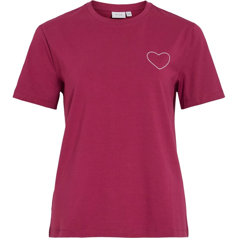 VILA Tričko VINORA vínovo červená 67183709