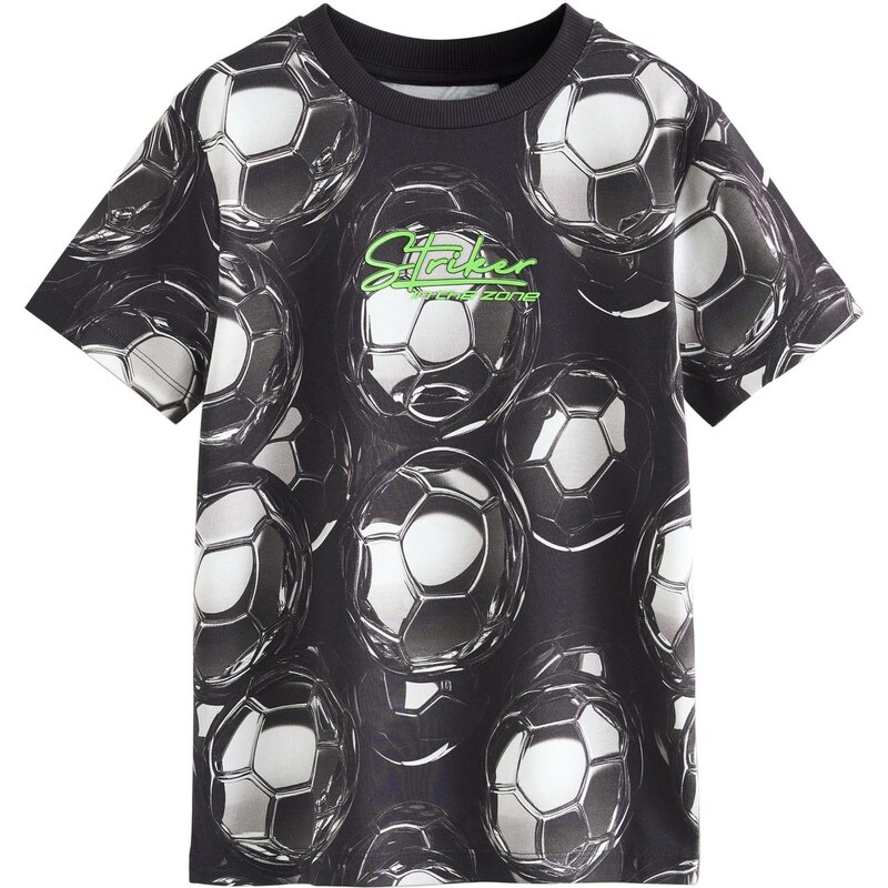 Next Tričko antracitová / neónovo zelená / čierna / šedobiela 67183752