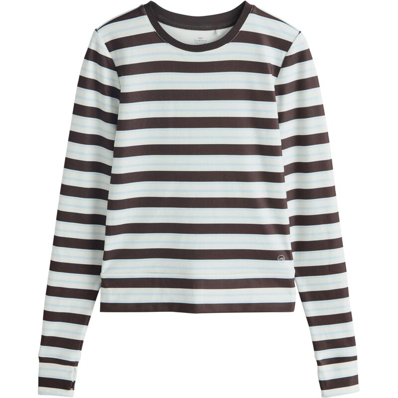 Next Tričko pastelovo modrá / svetlomodrá / tmavohnedá 67183792