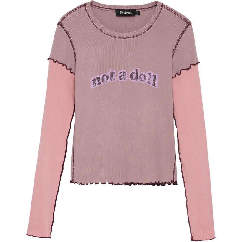 Desigual Tričko svetlofialová / levanduľová / farba lesného ovocia / 67183800