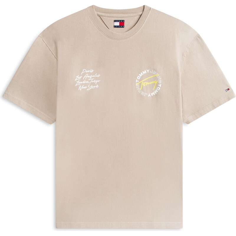 Tommy Jeans Tričko žltá / sivobéžová / biela 67183859