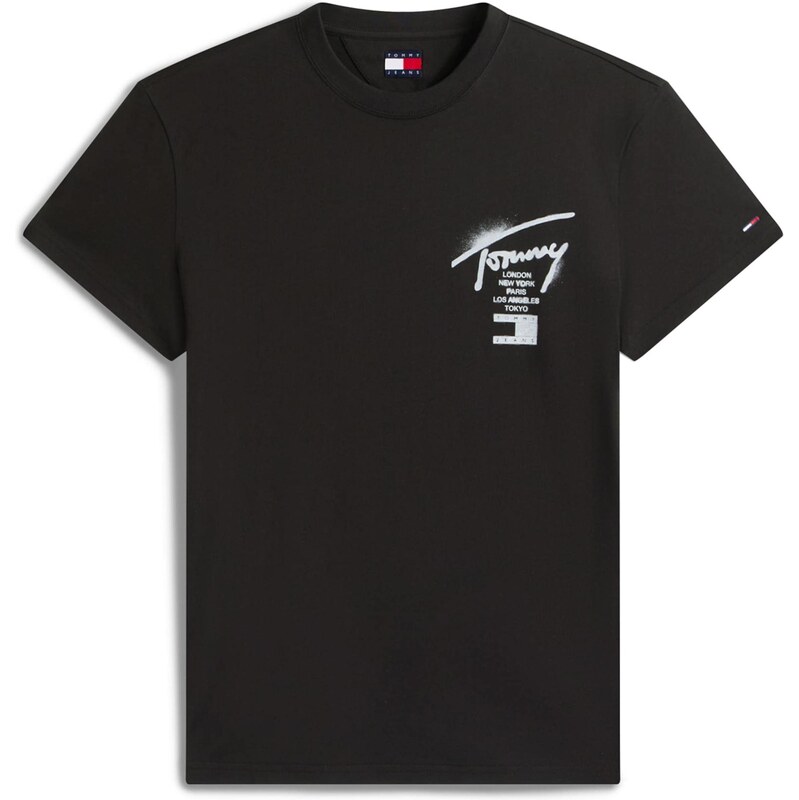 Tommy Jeans Tričko CITY pastelovo modrá / čierna 67183865