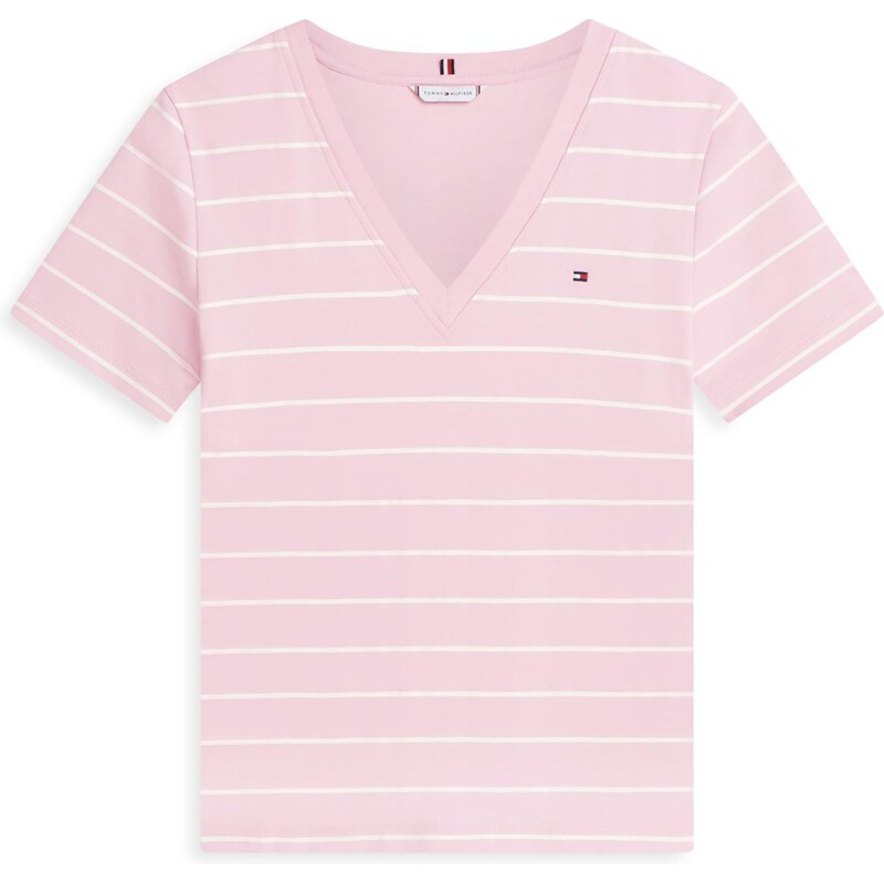 TOMMY HILFIGER Tričko CODY svetloružová / biela 67183886