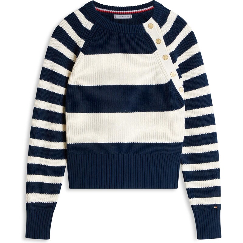 TOMMY HILFIGER Sveter námornícka modrá / biela 67183894