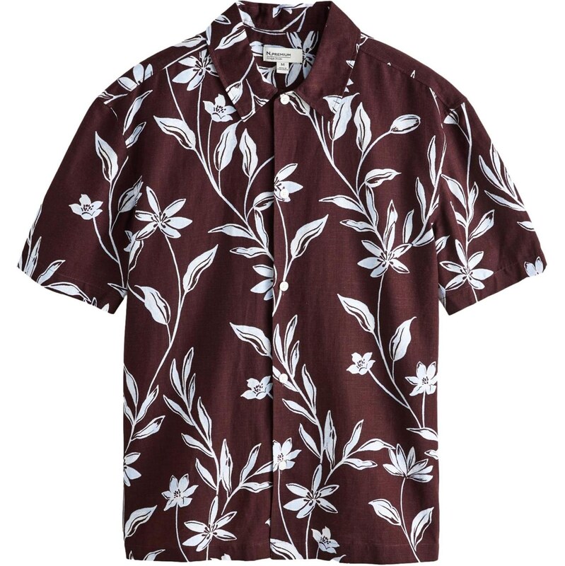 Next Košeľa hnedá / biela 67184035