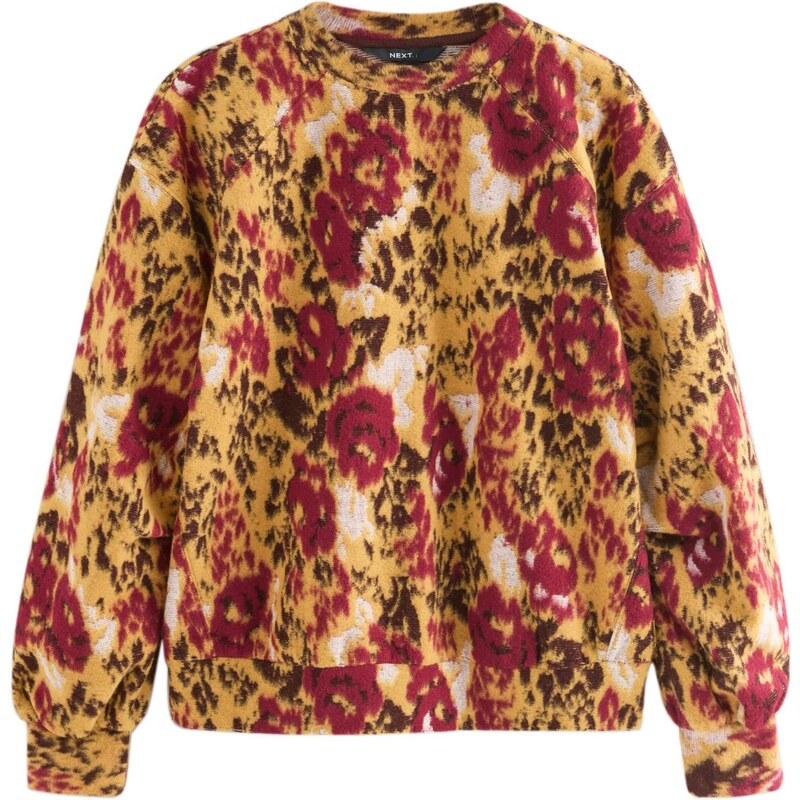 Next Mikina hnedá / tmavožltá / červená 67184043