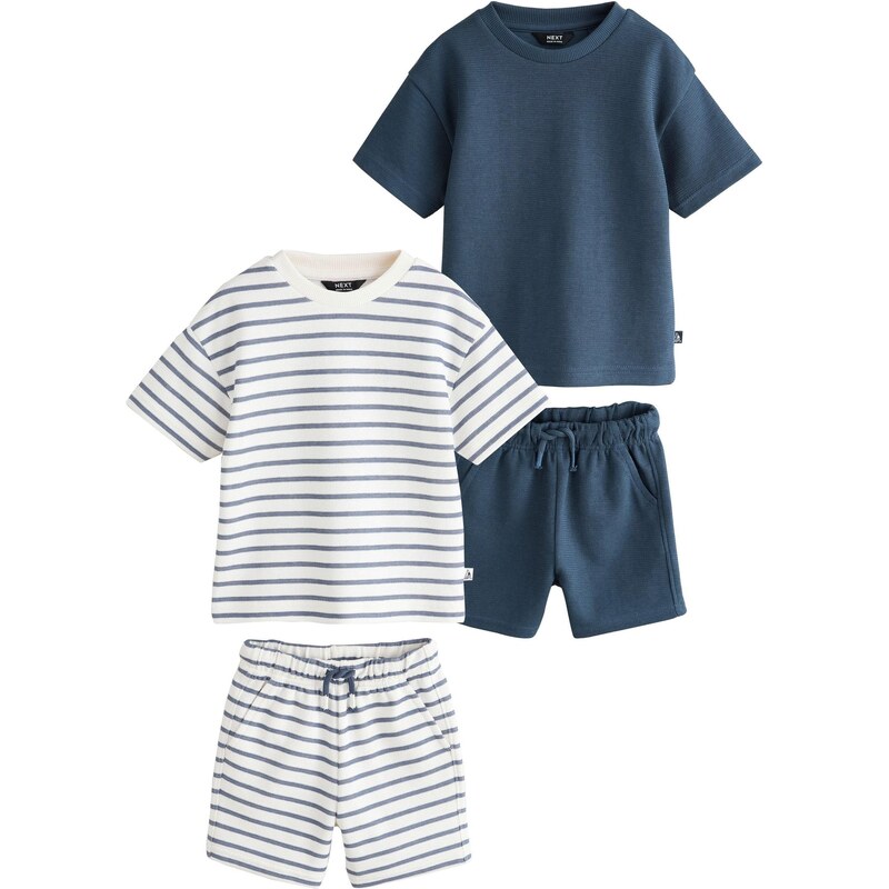 Next Set námornícka modrá / modrosivá / biela 67184175