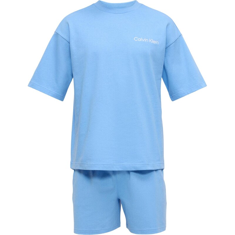 Calvin Klein Underwear Krátke pyžamo nebesky modrá / biela 67184253