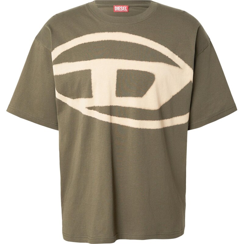DIESEL Tričko nebielená / olivová 67184259