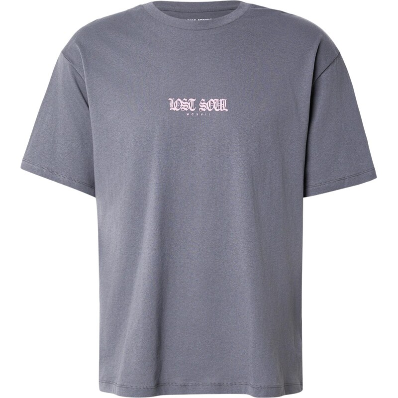 JACK & JONES Tričko JORLOST tmavosivá / eozín 67184315