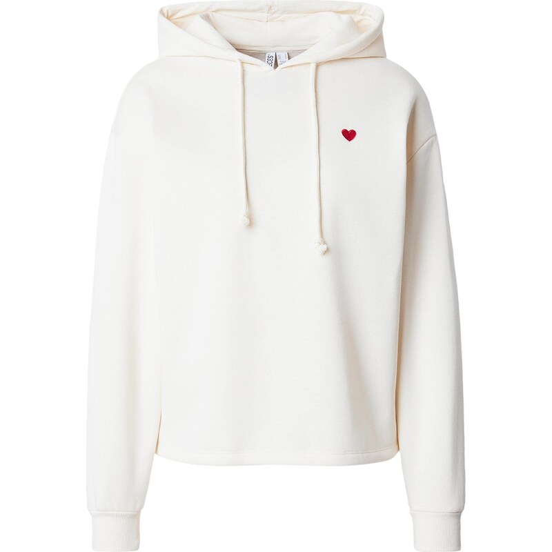 PIECES Mikina PCCHILLI karmínovo červená / prírodná biela 67184325