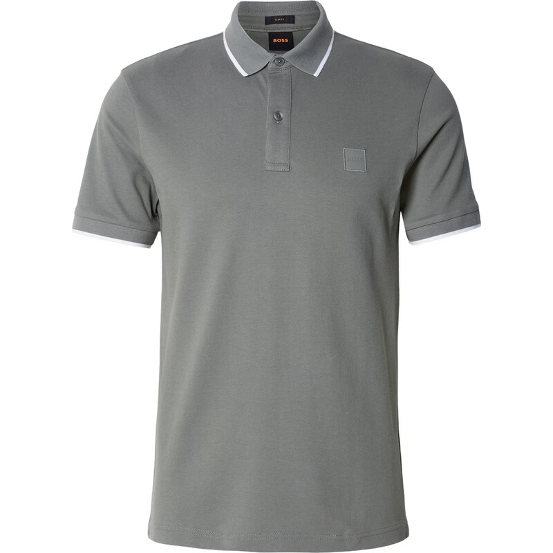 BOSS Tričko Passertip sivá / biela 67184370