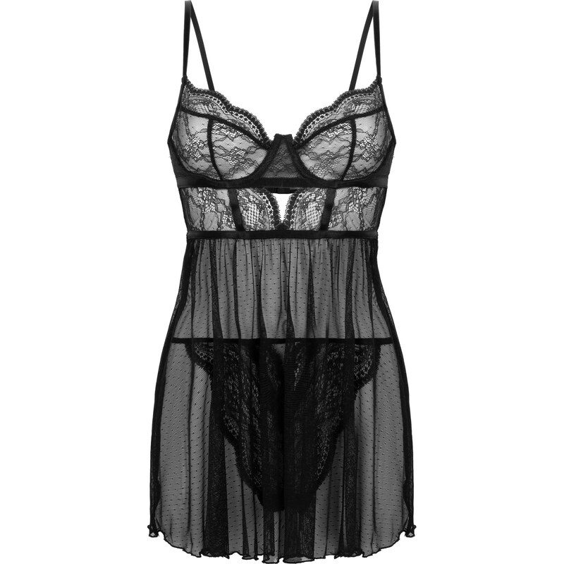Hunkemöller Negližé Isabelle čierna 67184568