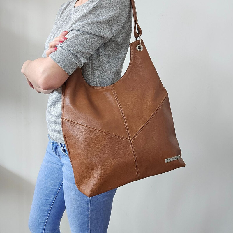 Beltimore Koňaková kožená dámska kabelka PARIS 66531607