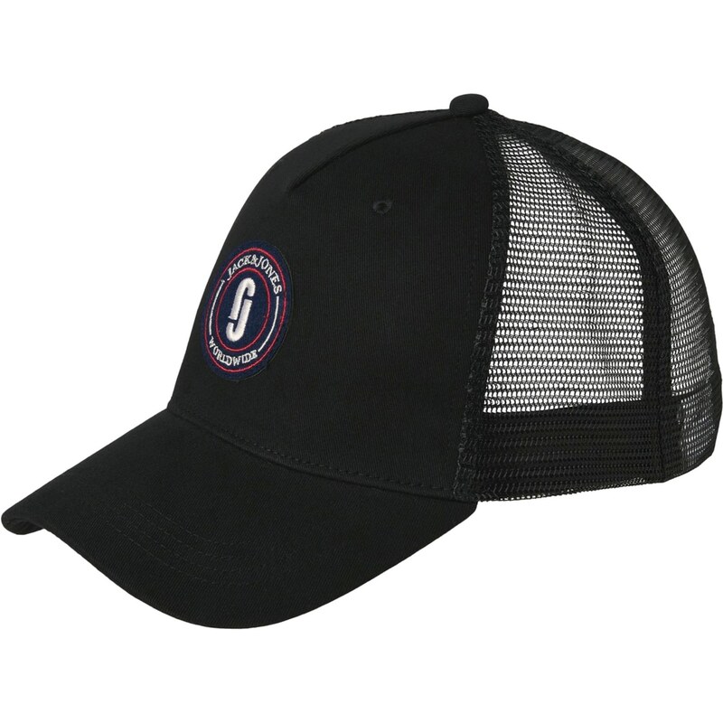 JACK & JONES Čiapka JACDEFT čierna / biela 67186209