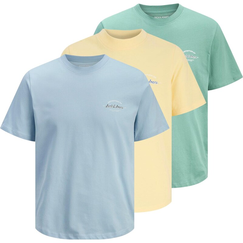 Jack & Jones Junior Tričko JJBRANDON svetlomodrá / žltá / svetlozelená 67186235