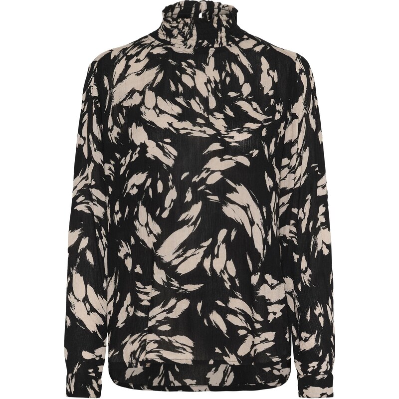 Kaffe Blúzka Amber béžová / čierna 67186256