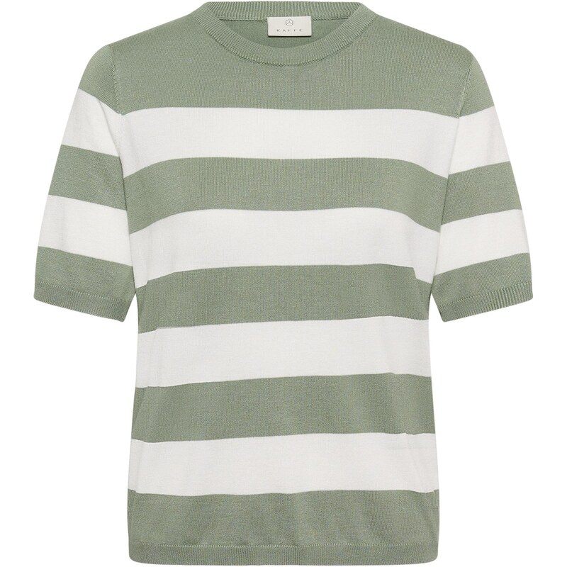 Kaffe Sveter Lizza pastelovo zelená / prírodná biela 67186252