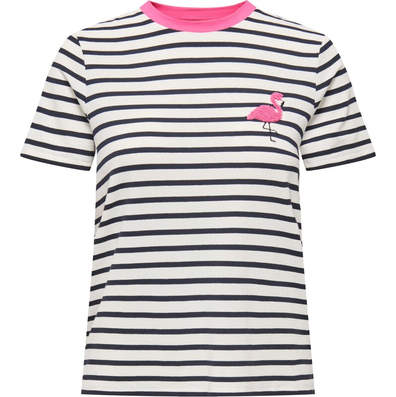 ONLY Tričko ONLHEART tmavomodrá / svetloružová / biela 67186336