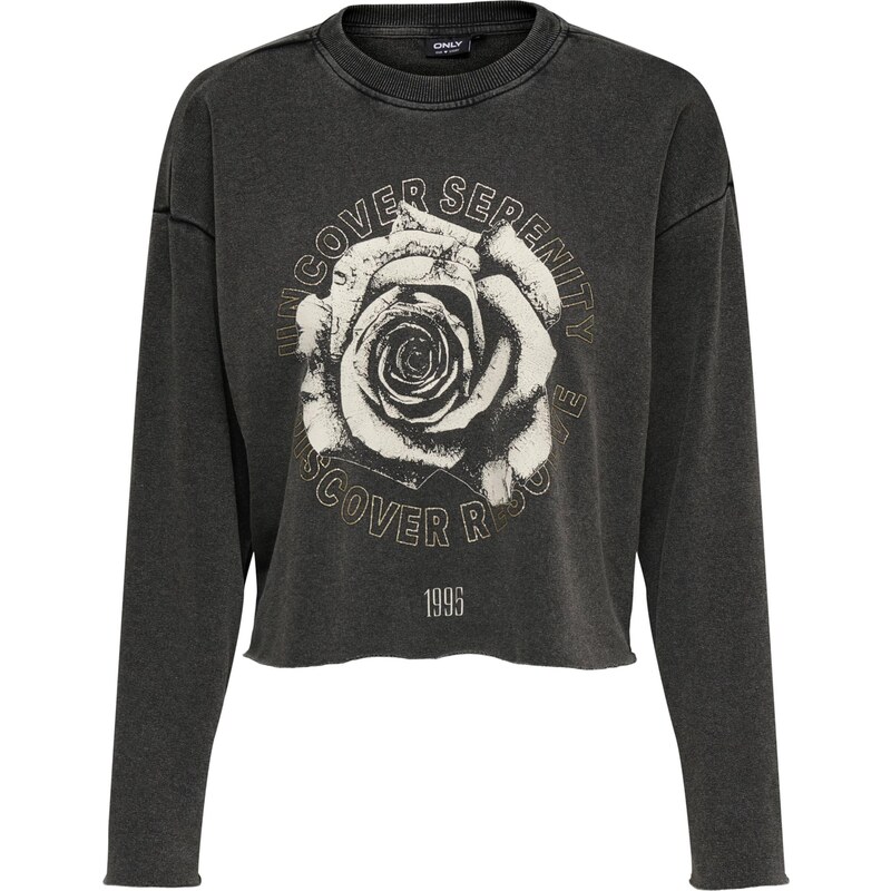 ONLY Mikina ONLLUCINDA zlatá / čierny denim / šedobiela 67186327