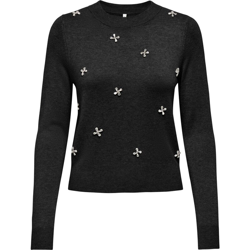 ONLY Sveter ONLVENICE čierna melírovaná / strieborná 67186344