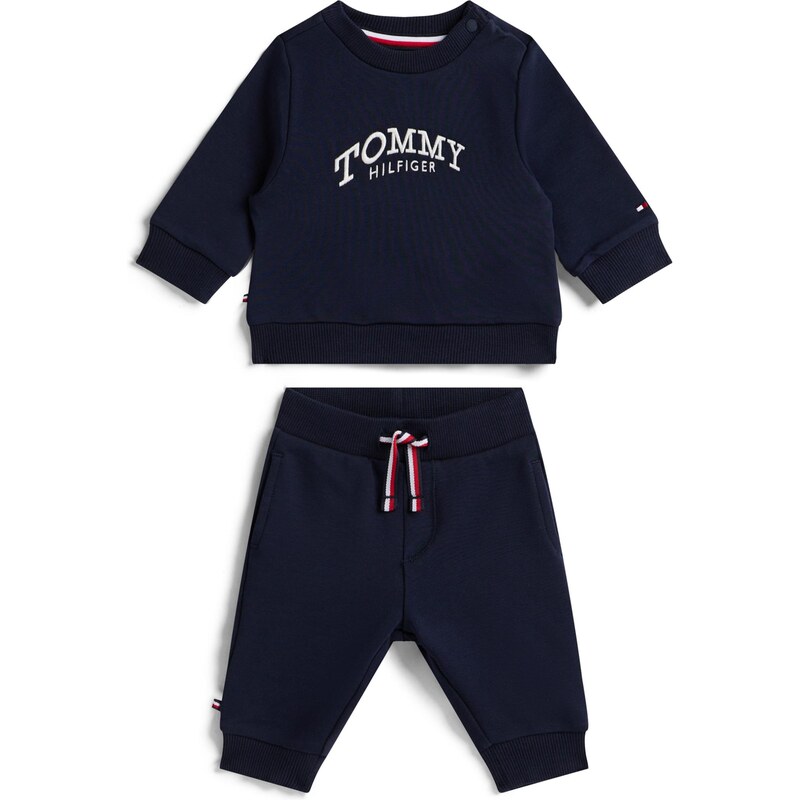 TOMMY HILFIGER Joggingová súprava tmavomodrá / biela 67186364
