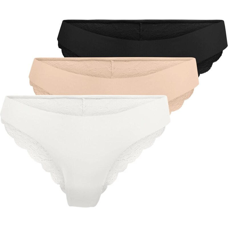 ONLY Nohavičky ONLCHLOE béžová / čierna / biela 67186372