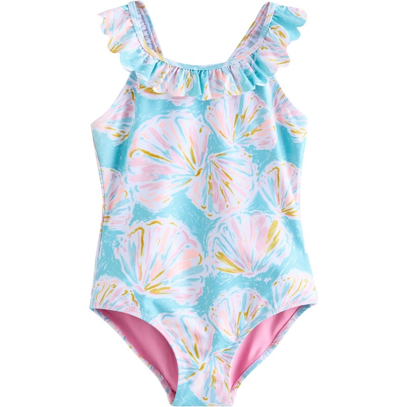 Next Jednodielne plavky svetlomodrá / horčicová / ružová / biela 67186400