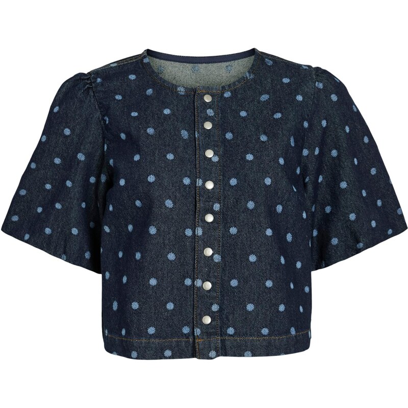 VILA Blúzka VIPAL tmavomodrá / modrá denim 67186426