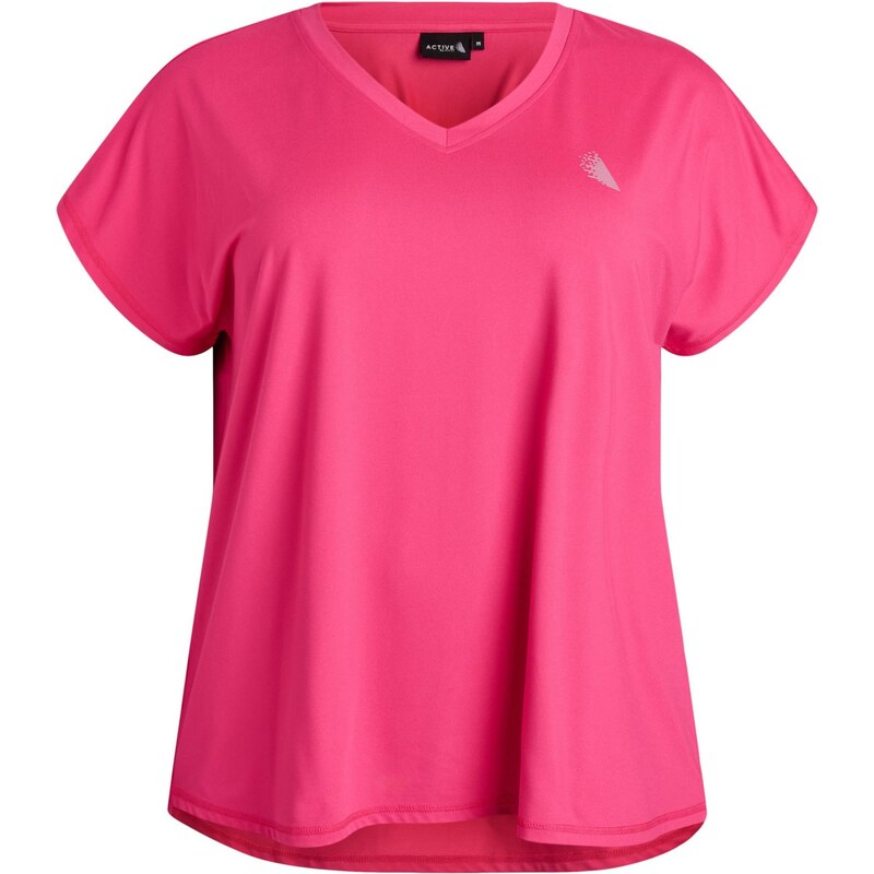 Active by Zizzi Tričko Basic svetlosivá / ružová 67186445