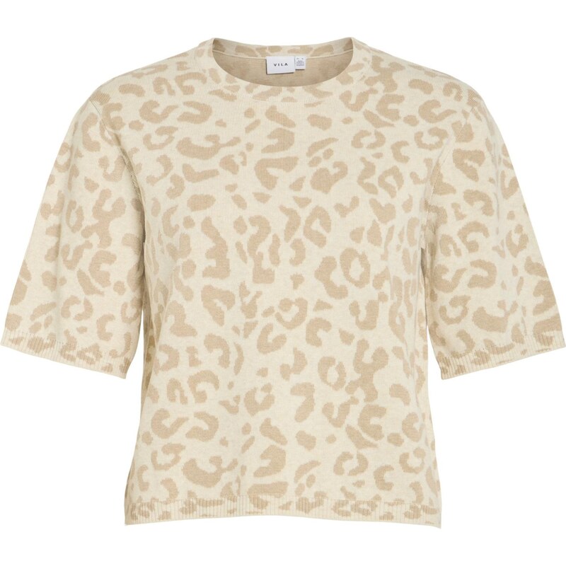 VILA Sveter VIMAYAS hnedá / prírodná biela 67186539