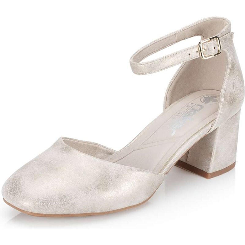 Dámske lodičky RIEKER 44762-91 zlatá S6 67186659