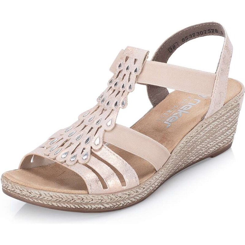 Dámske sandále RIEKER 62436-31 ružová S6 67186660