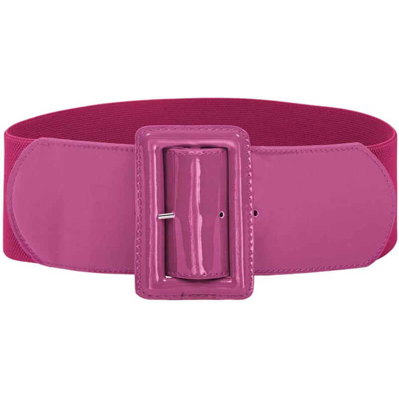 Lifestyle Dámsky strečový široký lesklý opasok Casila Fuchsia 65227485