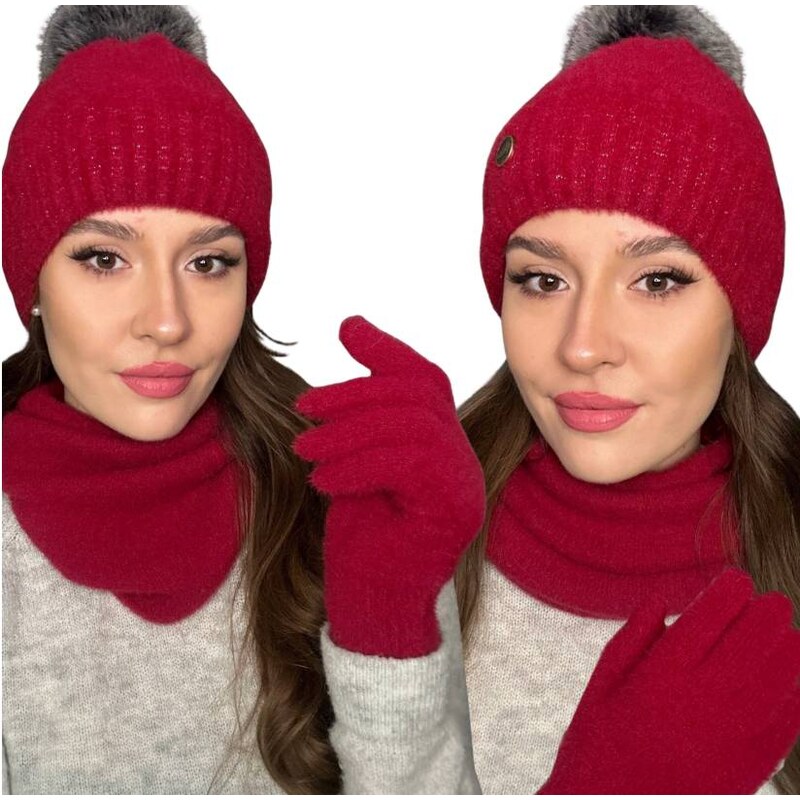 Fashionweek Súprava dámskej čiapky, šálu a rukavíc S3068 67189742