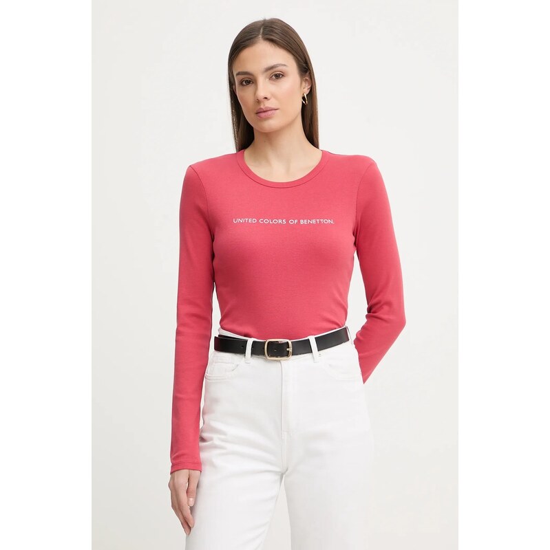 Bavlnené tričko s dlhým rukávom United Colors of Benetton 67188867