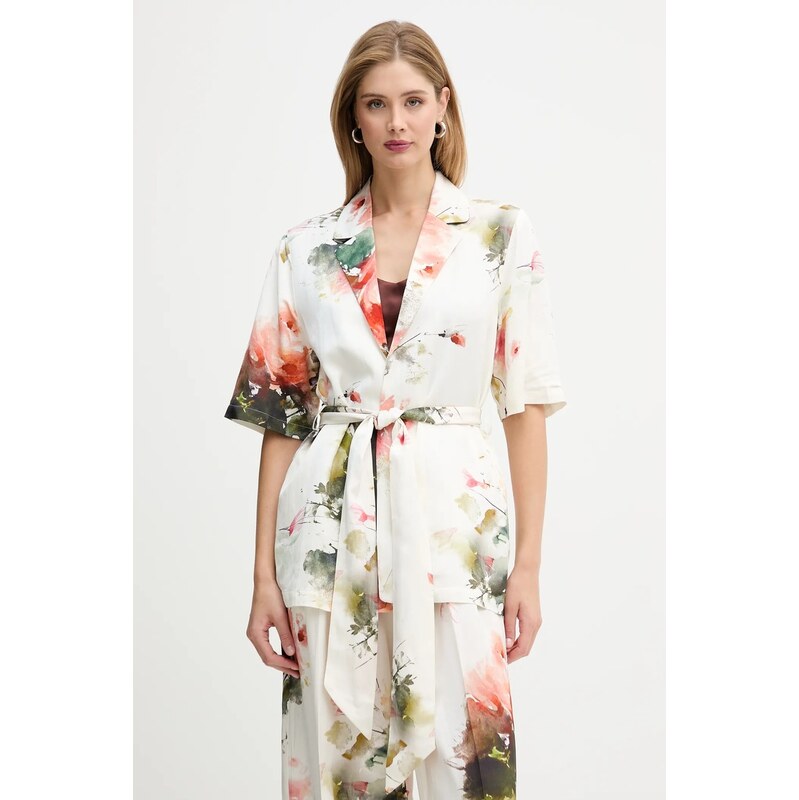 Bunda zo zmesi ľanu Silvian Heach GABBRIL 67189109