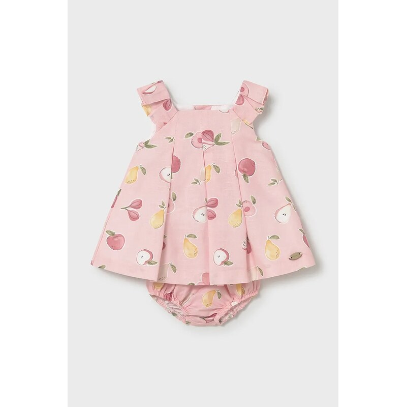 Šaty pre bábätká s prímesou ľanu Mayoral Newborn 67192440