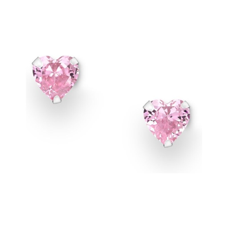 Strieborné náušnice Cora – SVETLORUŽOVÁ 67189932