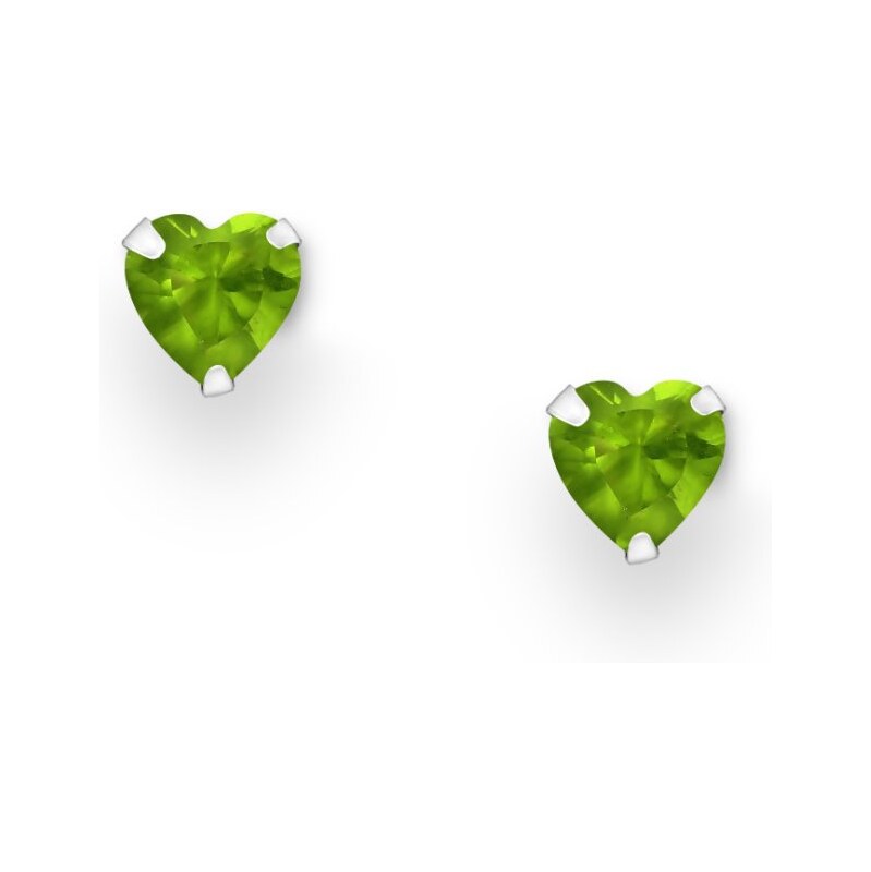 Strieborné náušnice Cora – SVETLOZELENÉ 67189934