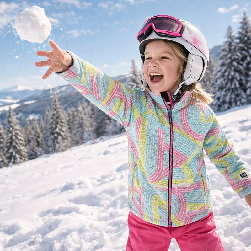 Detská fleecová mikina Reima Niksini tyrkysová/ružová 58451428