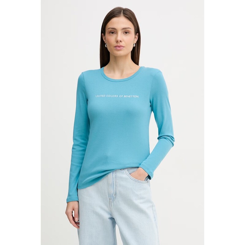 Bavlnené tričko s dlhým rukávom United Colors of Benetton 67190190