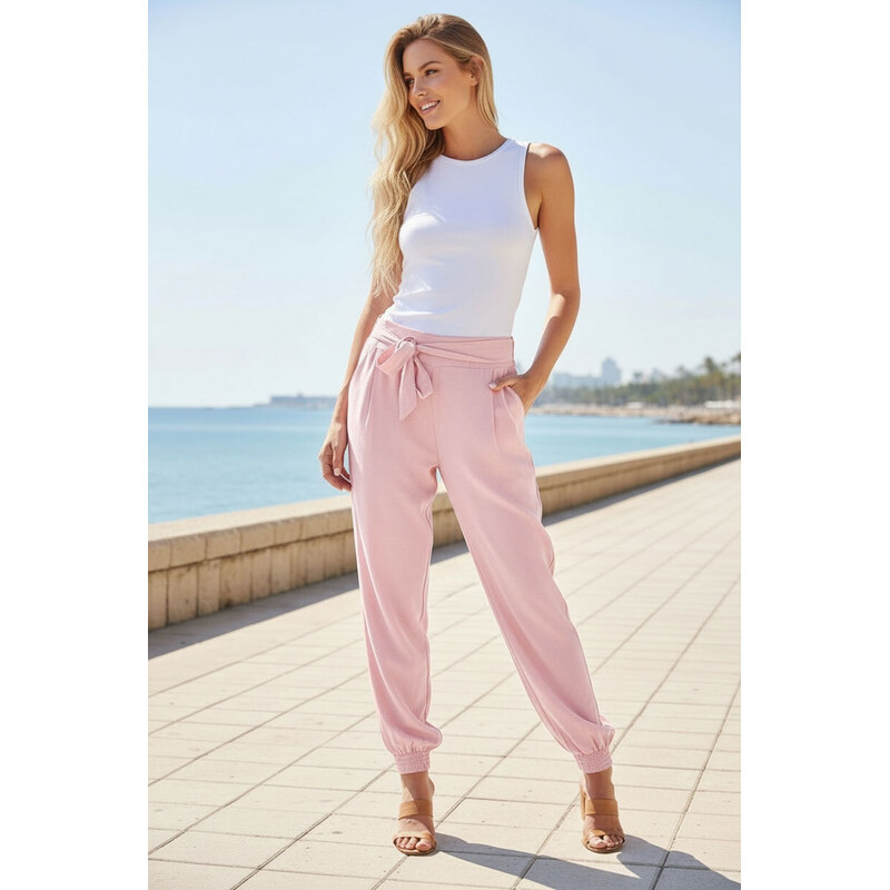 Glara Dámske nohavice s gumou 34840159