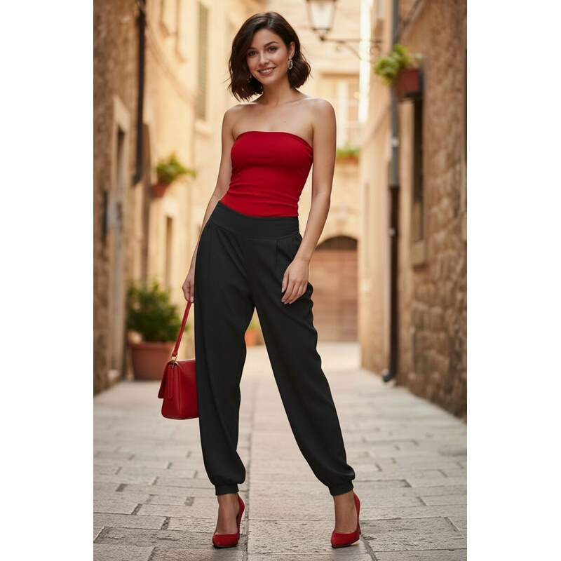 Glara Dámske nohavice s gumou 34840162