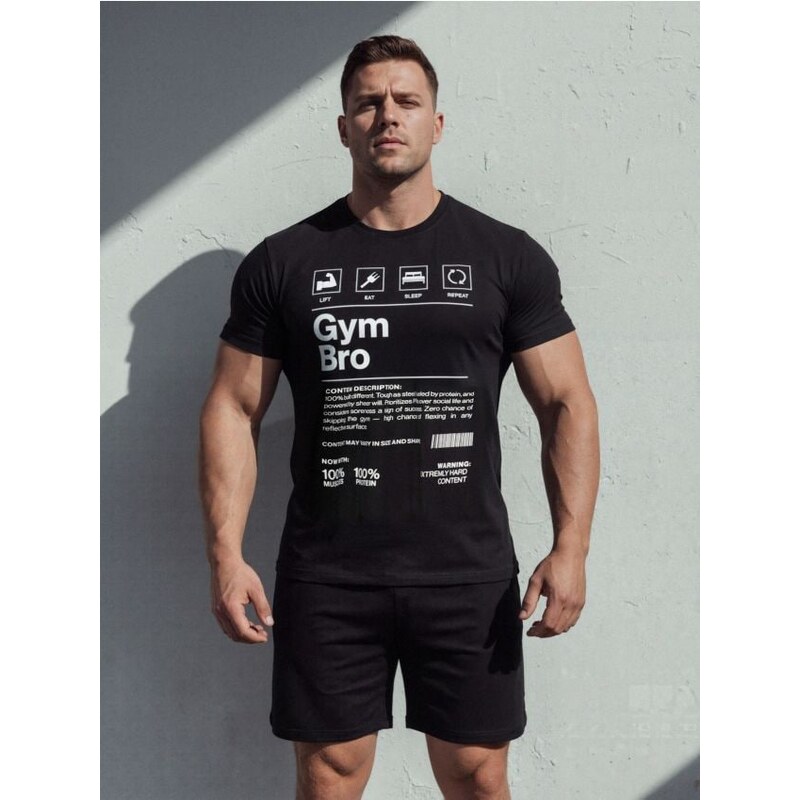 Sinsay - Bavlnená dvojdielna pyžama s potlačou - čierna 67192157