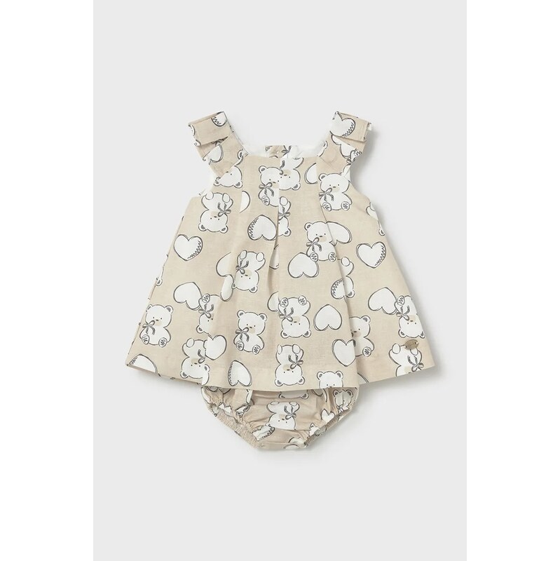 Šaty pre bábätká s prímesou ľanu Mayoral Newborn 67192441