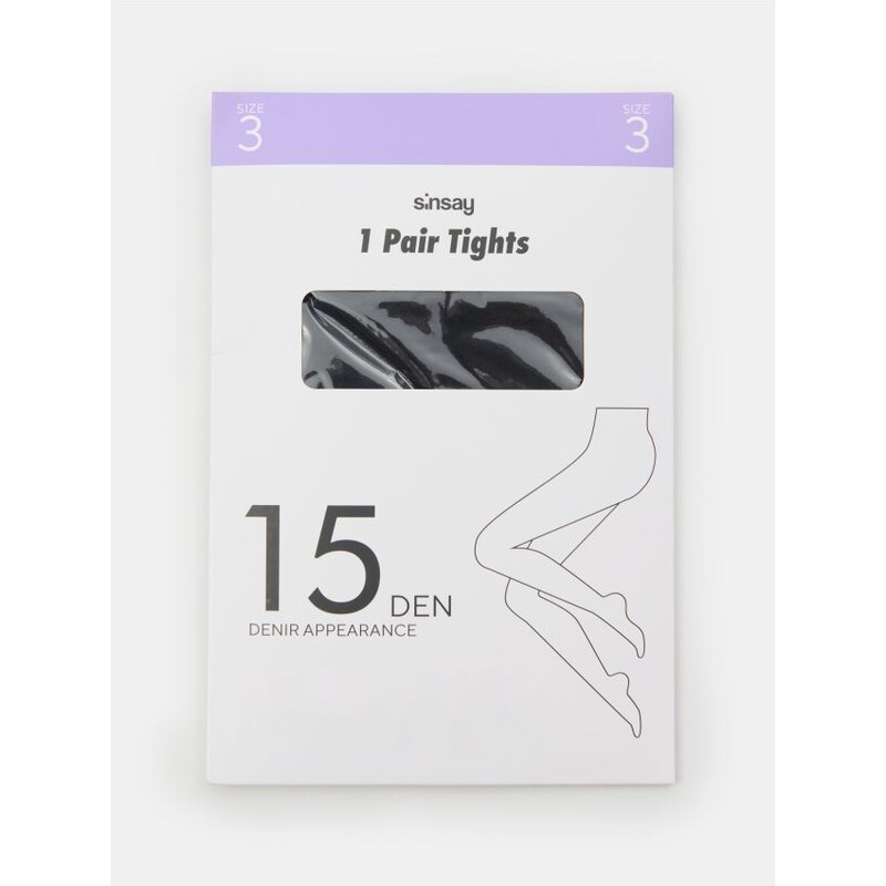 Sinsay - Pančuchy 15 DEN - čierna 67192651