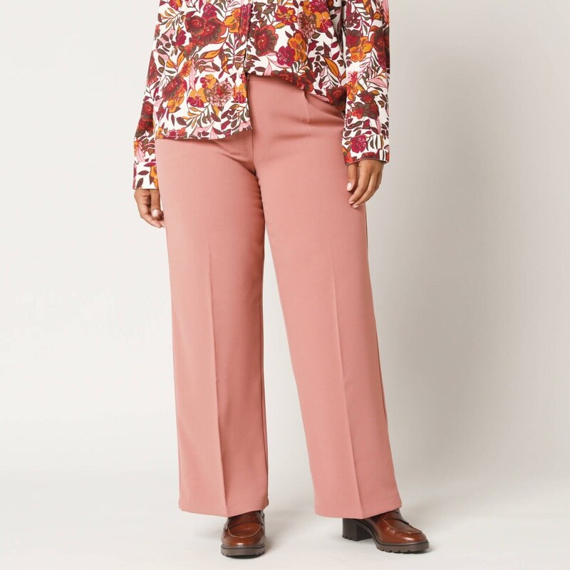 Široké splývavé nohavice ružové drevo 038 Blancheporte 56607943