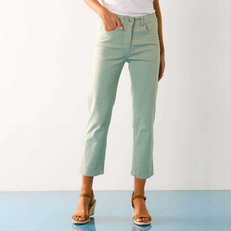 Zoštíhľujúce 7/8 nohavice sivozelená 052 Blancheporte 61916361